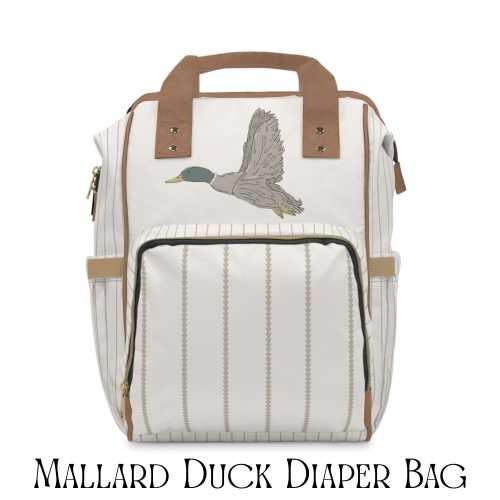 Mallard Duck Diaper Bag, Baby Shower Gift for New Mother, Congratulations First Time Mom Pregnancy Gift, Mother's Day Present Ideas