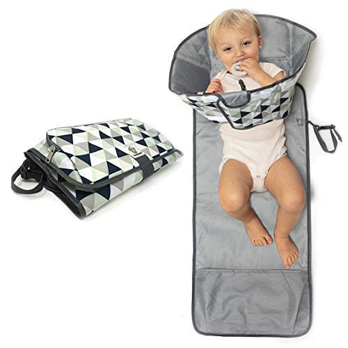 SnoofyBee Large Baby-Changing Travel Pad Diaper Clutch, Accessories for Babies Clean Hands Changing Pad Excursion Edition (Triangle)