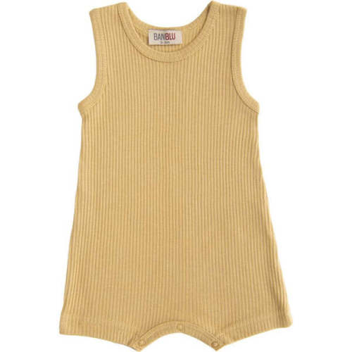 Dandelion Sleeveless Modal Romper, Yellow - BANBLU | Maisonette
