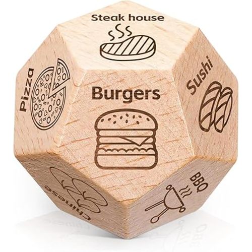 Fathers Day Dad Gifts for Husband, Couple Mens Women Valentine Gifts for Boyfriend Girlfriend Husband Wife Anniversary, Date Night Food Dice, Easter Basket Stuffers