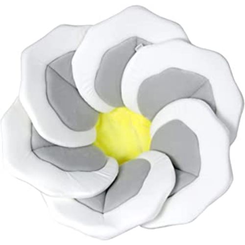 Baby Bath Pad for Infant Bathtub Sink Flower Mat Tub Little Lotus - Petal Soft Supports Lounger Newborn Bathing Insert Seat Baby Essentials - Baby Gifts - 31" (Gray)