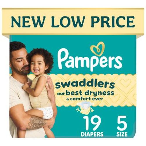 Pampers Swaddlers Diapers - Jumbo Pack - Size 5 - 19ct