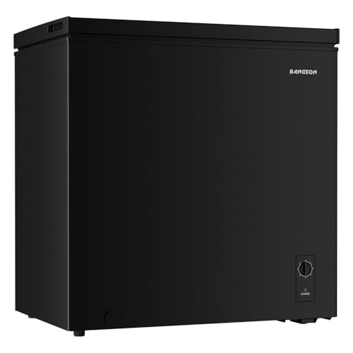 7.1 Cu.Ft Chest Freezer for Apartment, Black | Deep Freezer with Adjustable Thermostat, Top Open Door Freezer with Removable Basket, Low Noise for Kitchen, Office