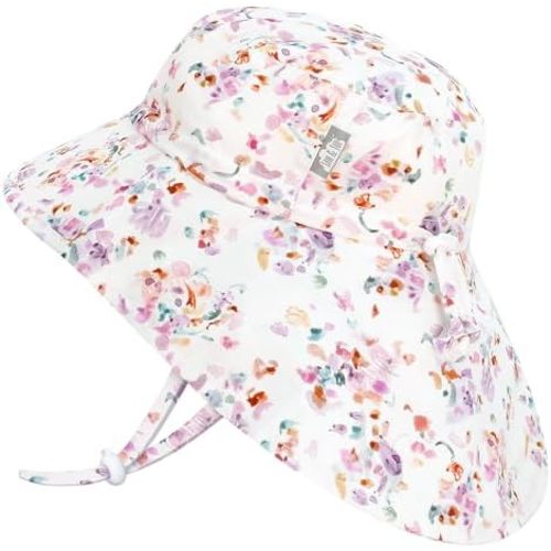 JAN & JUL Girls' Grow-with-Me Cotton Adventure Sun Hat with Large Brim