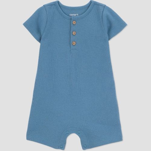 Carter's Just One You® Baby Boys' Thermal Romper - Blue 3M