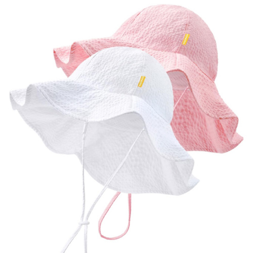 HONGTEYA Baby Sun Hat Toddler Girl Beach Hat Adjustable Outdoor Summer Hat Sun Protection Wide Brim Infant Kids