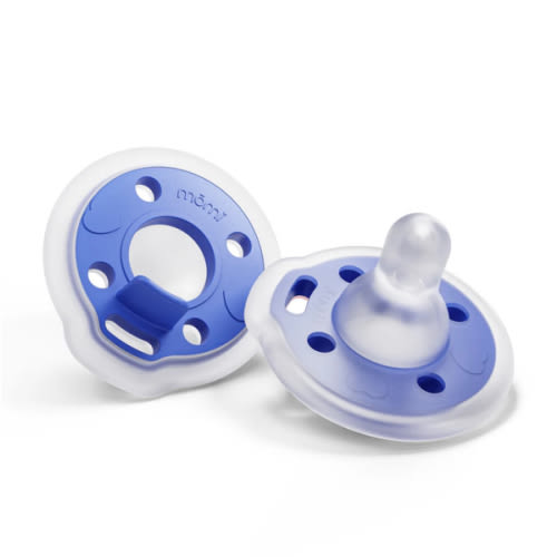 babypace breast-like pacifier 0-6mo 2-set - lapis | mōmi