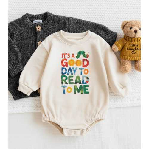 Read to Me Onesie, It's a Good Day to Read to Me Baby Bodysuit, Bookworm Baby Gift, Book Lover Reading Onsie