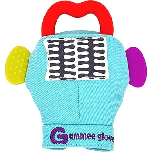 Glove Baby Teething Mitten With Detachable Toy - 3-9 Months - 100% Cotton Premium Glove With Silicone Heart Ring