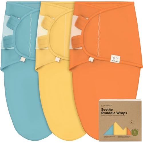 KeaBabies 3-Pack Organic Baby Swaddle Sleep Sacks - Newborn Swaddle Sack, Ergonomic Baby Swaddles 0-3 Months