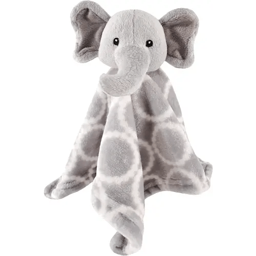 Hudson Baby Unisex Baby Animal Face Security Blanket, Elephant, One Size