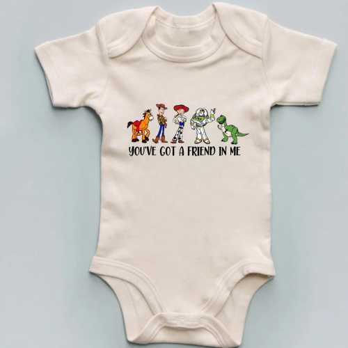 You’ve Got a Friend In Me Toy Story Onesie, Cute Baby Pixar Tee, Buzz and Woody Infant Shirt, Disney Trip Outfit