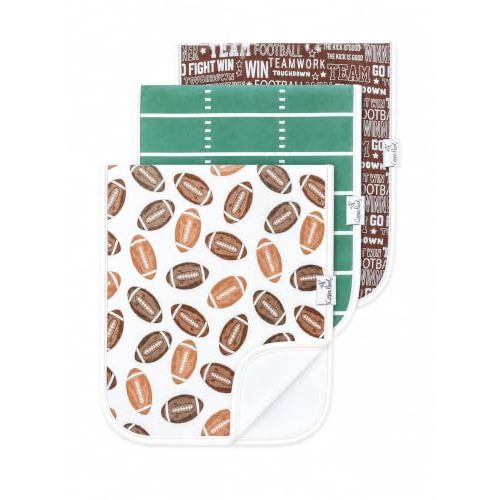 Copper Pearl Premium Baby Burp Cloths - 3-Pack Large Cotton Burp Cloths, Extra Soft Spit Up Rags with 3 Absorbent Layers, Perfect for Baby Boy and Baby Girl Gifts (21" x 10" Size, Blitz Set)