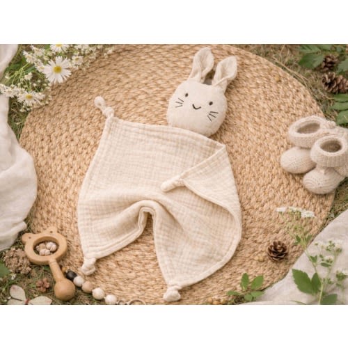 Organic Baby Muslin Lovey | Soft Security Blanket