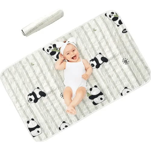 Large Baby Changing Pad, Waterproof Washable Reusable Diaper Changing Mat for Infants Toddlers, Portable Absorbent Leakproof Bed Pad for Nighttime Travel, Extra Large Size 80x120cm Black