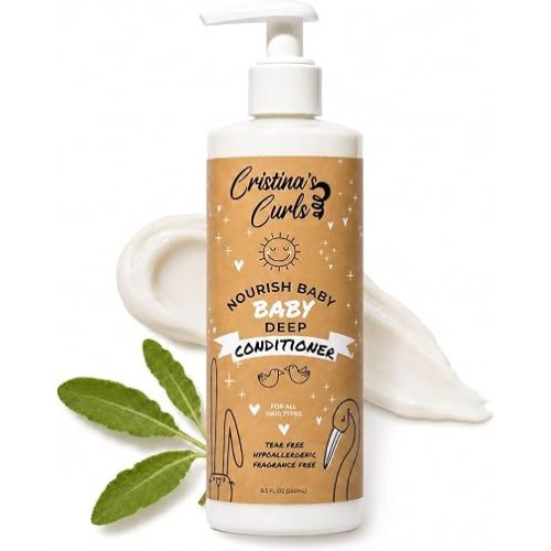 Cristina’s Curls Deep Conditioner with Avocado, Cucumber & Oatmeal, Fragrance-Free, 8.5 fl oz