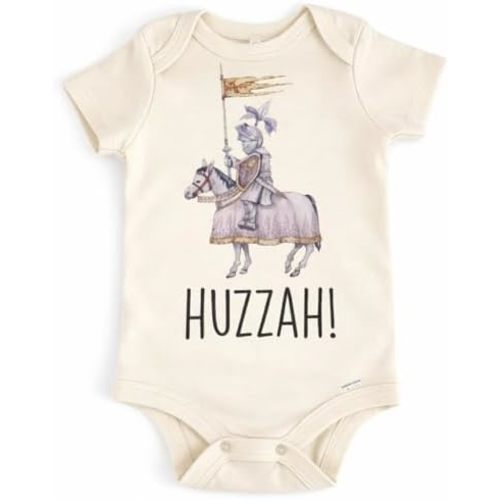 Renaissance Fair Knight Baby Bodysuit– Funny Medieval Infant Outfit, Unisex Cotton Clothes, Short Sleeve Newborn