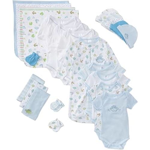 Spasilk 23-Piece Essential Layette Gift Set for Newborns, Clothes for Baby Boys and Girls, Baby Shower Gifts, 0-6 Months