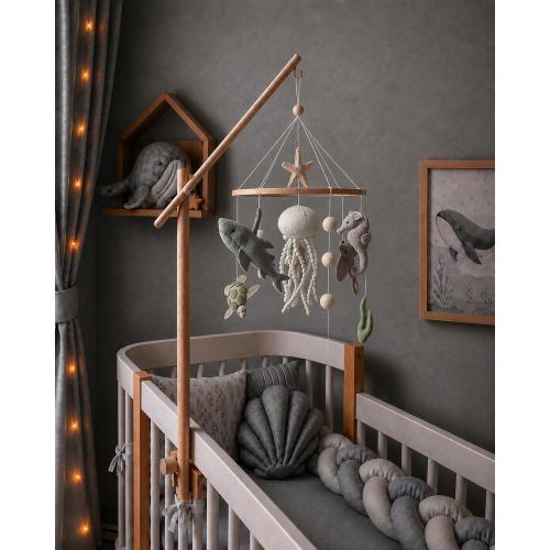 Baby Mobile fish, Ocean baby Mobile, Baby Mobile girl jellyfish , Nursery Mobile, Whale Baby Mobile , baby mobile sea