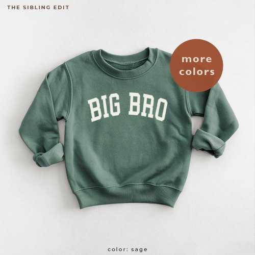 BIG BRO Toddler Sweatshirt or Bodysuit | Trendy 2026 Big Brother Announcement Crewneck