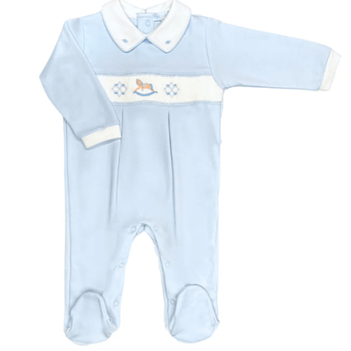Rocking Horse Smocked Footie