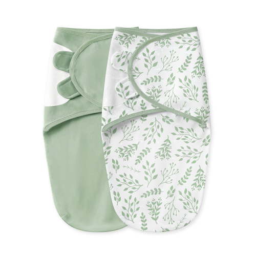 YOOFOSS Baby Swaddles for Newborns 100% Organic Cotton, Adjustable Swaddle Sleep Sack 0-3 Months Newborn Swaddle Sack 2 Pack, Breathable Soft