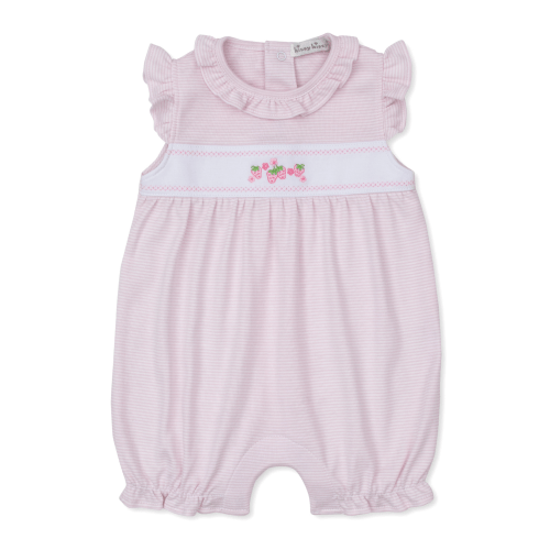 Kissy Kissy Classic Treasures Short Playsuit Pink Strawberries - Spoi - Spoiled Sweet Boutique