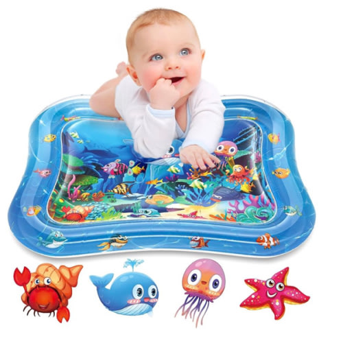 Infinno Inflatable Tummy Time Mat Premium Baby Water Play Mat for Infants and Toddlers Baby Toys for 3 to 24 Months, Strengthen Your Baby's Muscles, Portable
