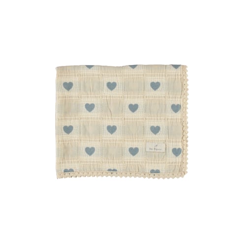Bebe Organic - Heart Patchwork Blanket (Blue)