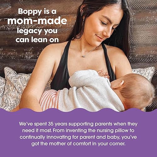 Boppy Nursing Pillow - Ergonomic Bottle & Breastfeeding Pillow, Higher, Firmer & Larger, Water-Repellent with Washable Organic Cotton Cover, Baby Safety Alliance Verified - Green Cut Out Leaves
