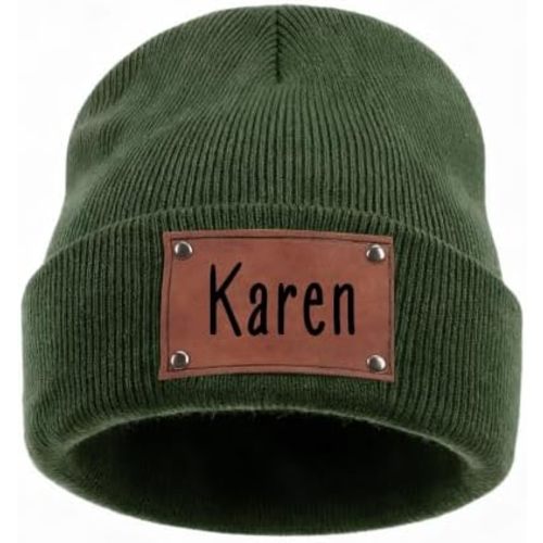 EDSG Personalized Baby Beanie Hat, Custom Winter Knit Name Hat for Newborn Infant Adult