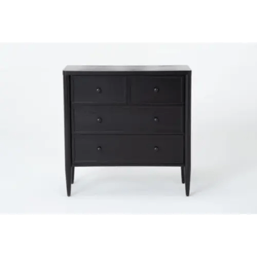 Austen Black Wood 3-Drawer Dresser | Bachelors