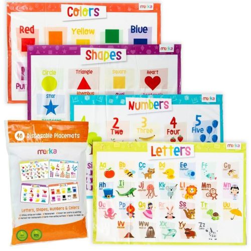 Merka Disposable Placemats For Baby Placemats For Restaurants Disposable Table Mats For Kids Babys Set Of 40