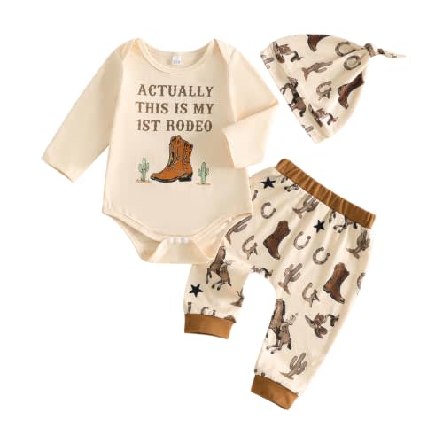 Baby Boy 3Pcs Outfit Romper Pants Hat Coming Home Fall Clothes Set | Newborn Baby Boy Romper Pants Set,Baby Boys' Clothing Sets,Letter Print Long Sleeve,Fall 3Pcs Outfit Sets 0 3 6 12 18 Months