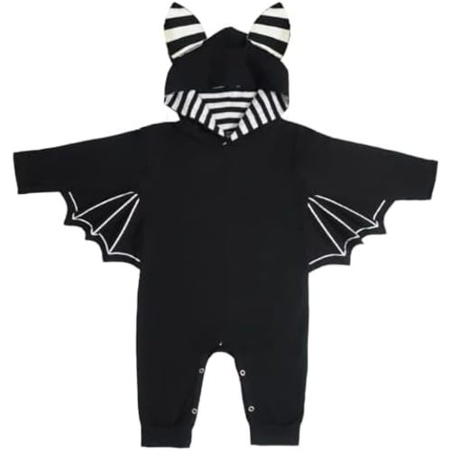 Baby Bat Costume My 1st Halloween Outfit Pumpkin Newborn Baby Boy Costume Black Bat Bodysuit Long Sleeve Romper With Hats