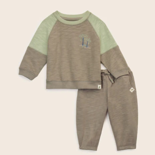 2-Piece Organic Cotton Sweatshirt and Jogger Set