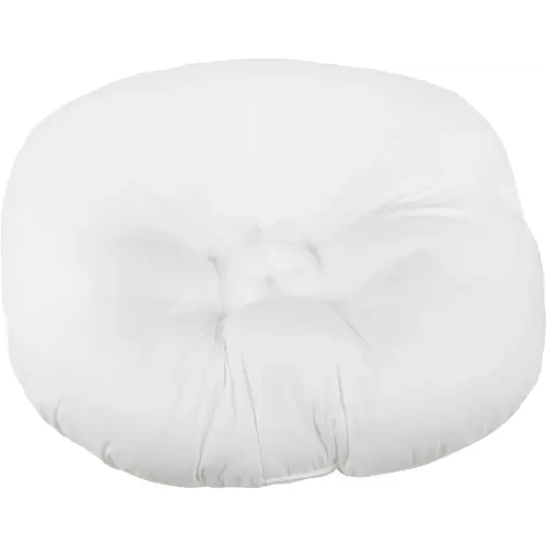 Cotton Newborn Lounger Cover, Removable Cover with Hidden Zipper Soft Baby Lounger Cover Round Lounger Slipcover for Infant Lounger Pillow (Only Cover) (Filler)