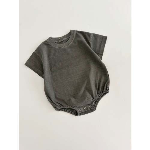 Baby Garment-Dyed T-Shirt Romper (3-18m) - 4 Colors