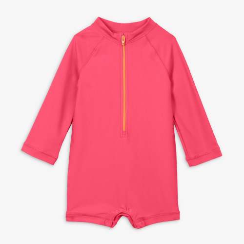 Baby one-piece rash guard | Primary.com | 3-6M | Bright Azalea
