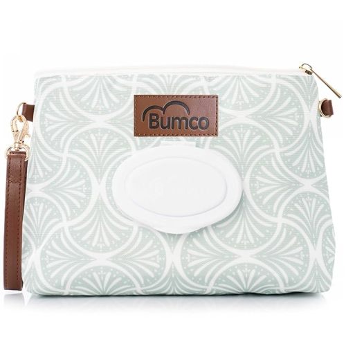 Bumco Diaper Clutch Bag - Portable Wipes Dispenser & Diaper Holder, Airtight Travel Baby Wipes Case, Wipe Dispenser Travel Baby Wipes Dispenser On the Go, Diaper Wristlet