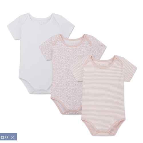 LAKE | Baby | Pima Cotton Pajamas | English Rose Baby Bodysuit Bundle