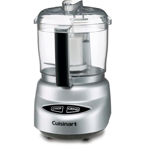 Cuisinart Mini-Prep Plus Food Processor, 24-Ounce Mini Food Processor to Chop Herbs, Vegetables, and Hard Cheese, 24-Ounce Work Bowl, Reversible Stainless Steel Blade, DLC-2ABC, Brushed Chrome/Nickel