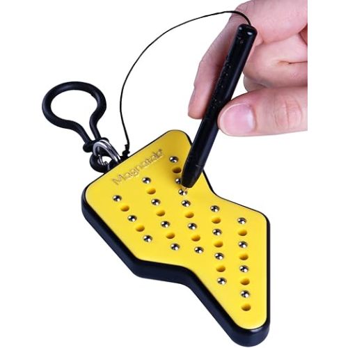 PlayMonster Magnatab Minis – Lightning Bolt – Sensory Fidget Toy – Drawing Tool – Satisfying Sounds – Travel-Friendly – Ages 3+