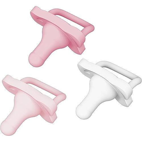 Dr. Brown’s HappyPaci 100% Silicone Pacifier 0-6m, BPA Free, White, Pink, Light Pink 3-Pack