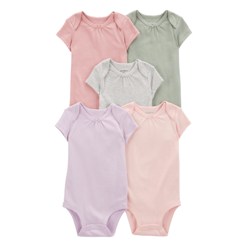 Baby 5-Pack Short-Sleeve Bodysuits - Carter's | Carter's