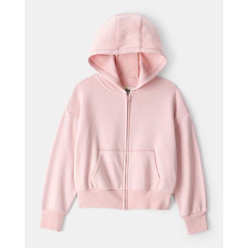 Girls DayDream Fleece Long-Sleeve Hooded Zip-Up Jacket - Pink - OshKosh B'gosh | Carter's