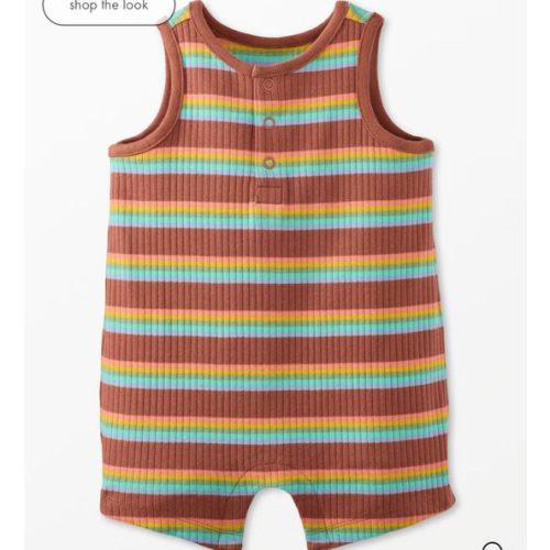 Baby Sleeveless Ribbed Shortie Romper