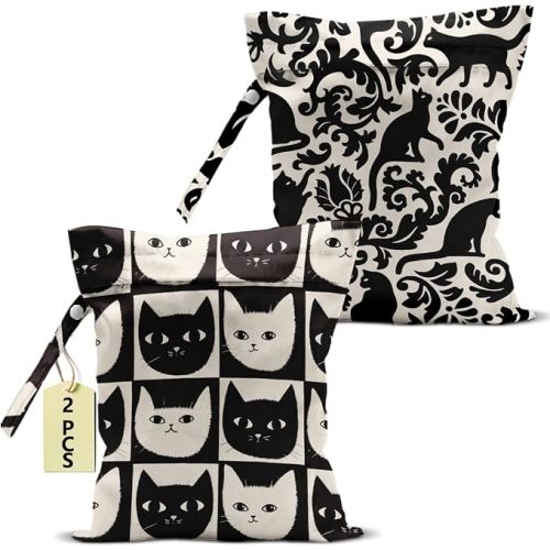 Wet Bags, Wet Dry Bag Reusable Zipper Pouch for Diapers