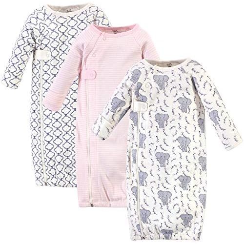 Touched by Nature Baby Organic Cotton Zipper Gowns