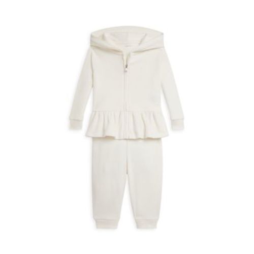 Polo Girls' Velour Hoodie & Jogger Pant Set - Baby
